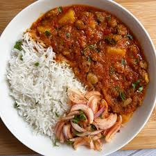 Soyabin + Rice + Papad + Achar